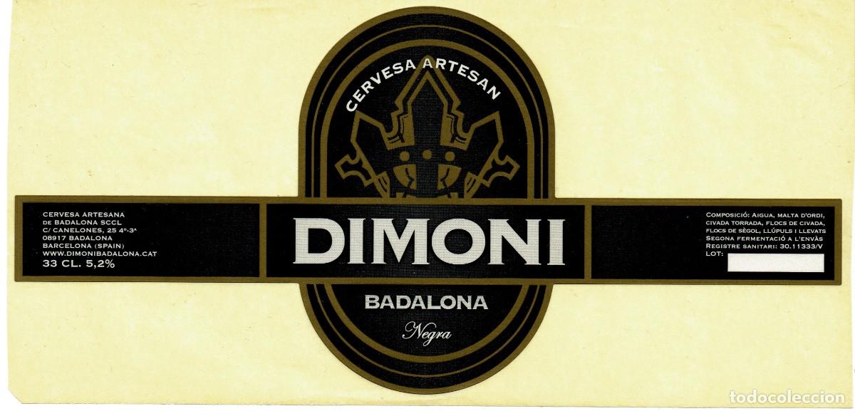Etiquetas antigas: ETIQUETA CERVEZA DIMONI