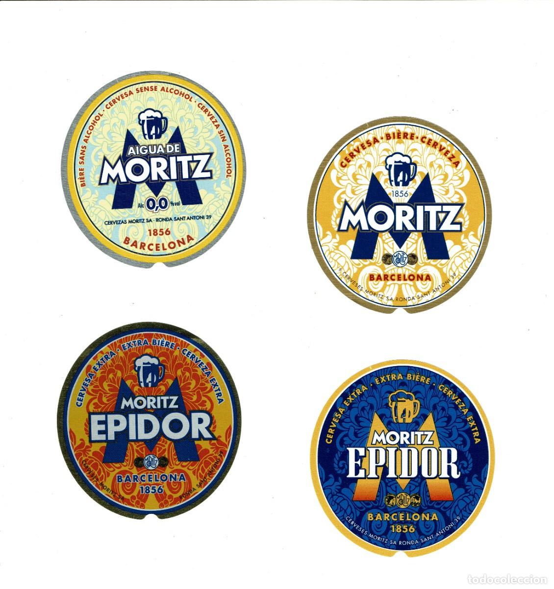 Etiquetas antiguas: LOTE DE ETIQUETAS CERVEZA MORITZ
