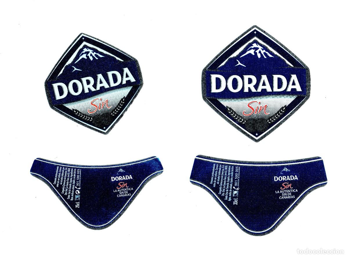 Etiquetas antiguas: LOTE DE ETIQUETAS CERVEZA DORADA