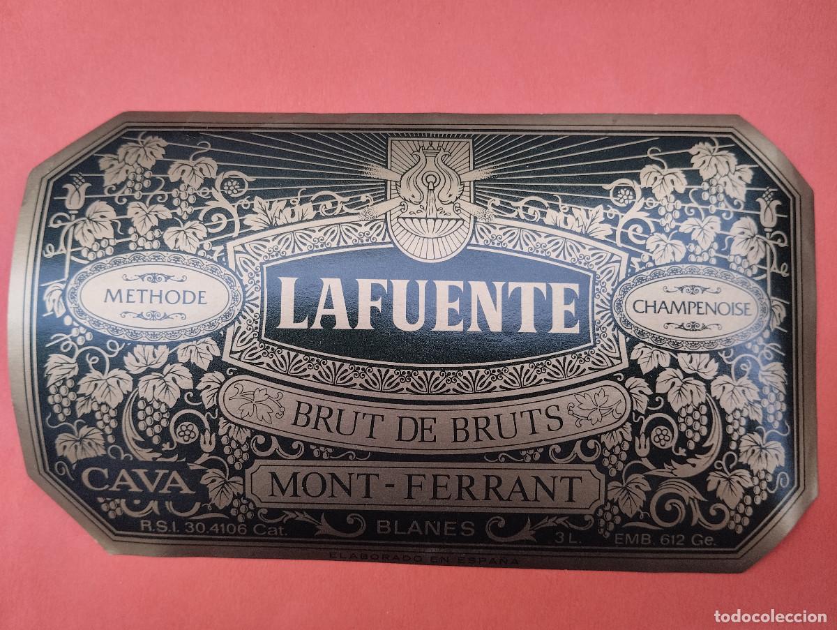 Etiquetas antiguas: ETIQUETA BRUT LAFUENTE. BLANES.