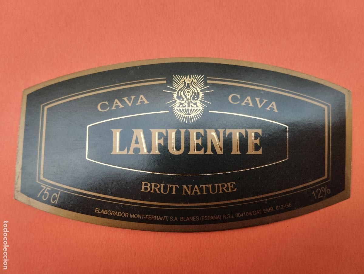 Etiquetas antiguas: ETIQUETA CAVA LAFUENTE BLANES