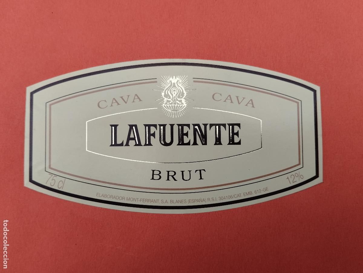 Etiquetas antiguas: ETIQUETA CAVA BRUT LAFUENTE BLANES