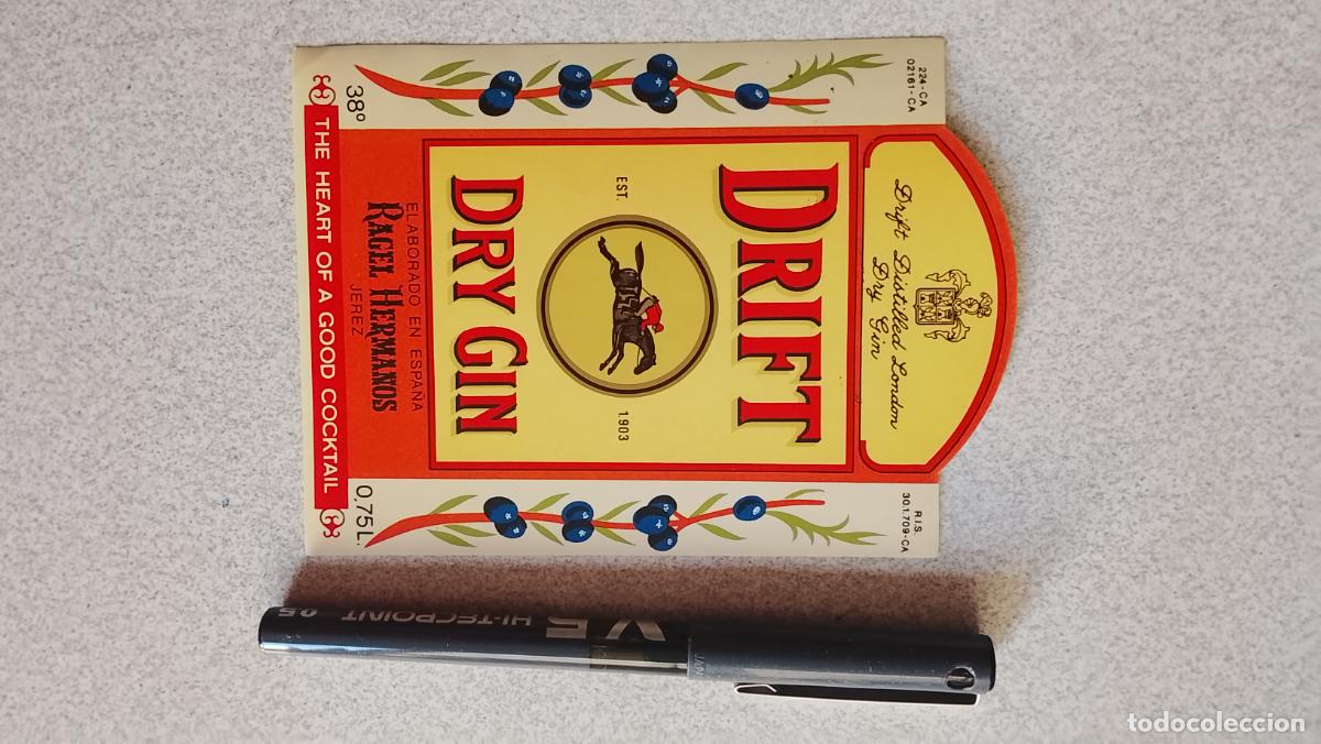 Etiquetas antiguas: HAGA SU OFERTA - ETIQUETA DRIFT DRY GIN