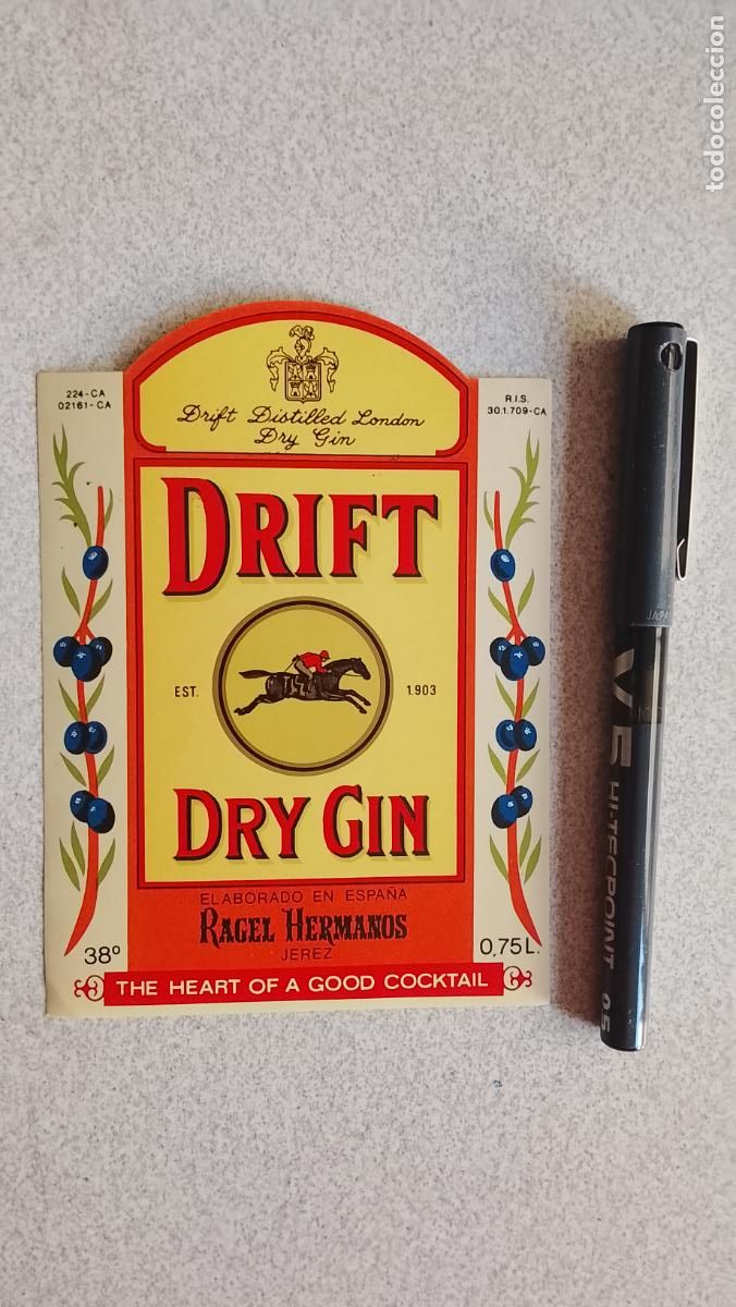 Etiquetas antiguas: HAGA SU OFERTA - ETIQUETA DRIFT DRY GIN