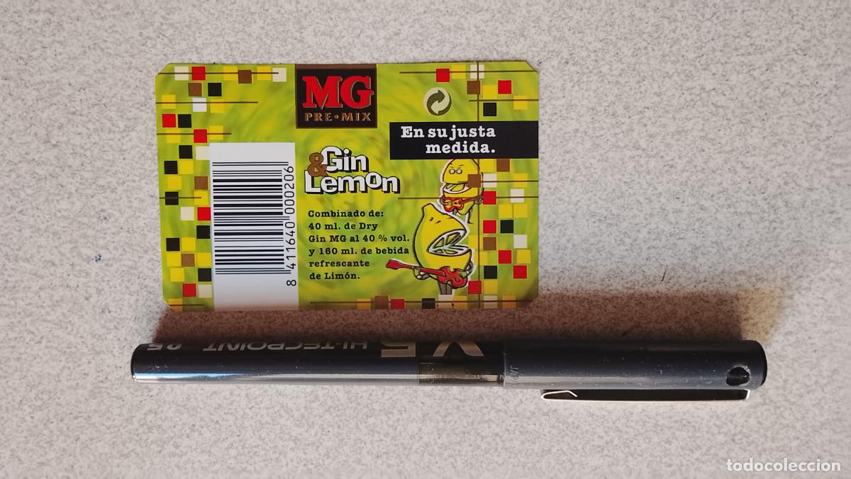 Etiquetas antiguas: HAGA SU OFERTA - ETIQUETA .- MG PRE MIX GIN LEMON