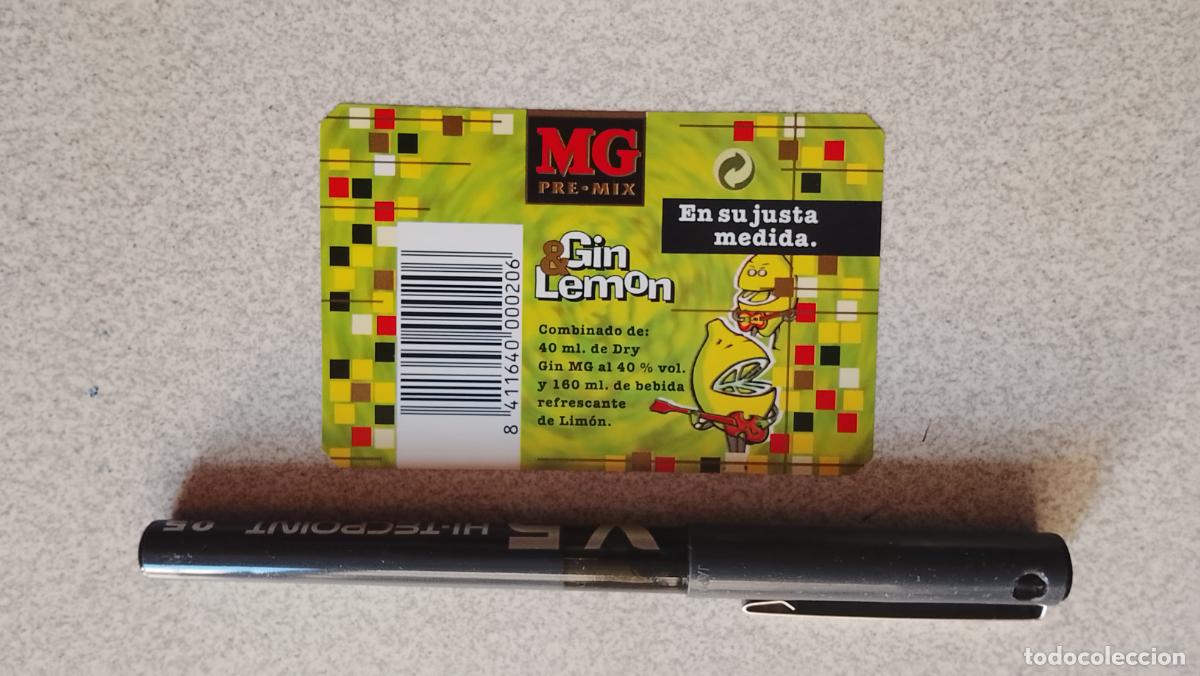 Etiquetas antiguas: HAGA SU OFERTA - ETIQUETA .- MG PRE MIX GIN LEMON