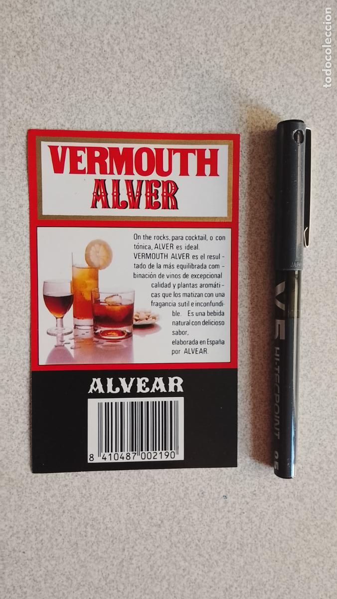 Etiquetas antiguas: HAGA SU OFERTA - ETIQUETA .- VERMOUTH ALVER