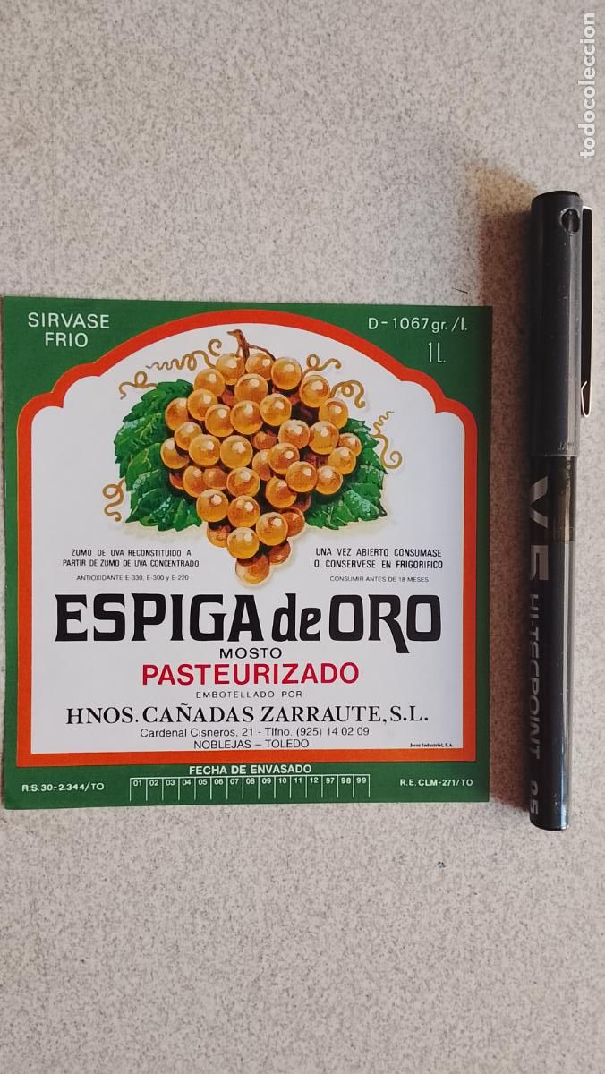 Etiquetas antiguas: HAGA SU OFERTA - ETIQUETA .- MOSTO ESPIGA DE ORO
