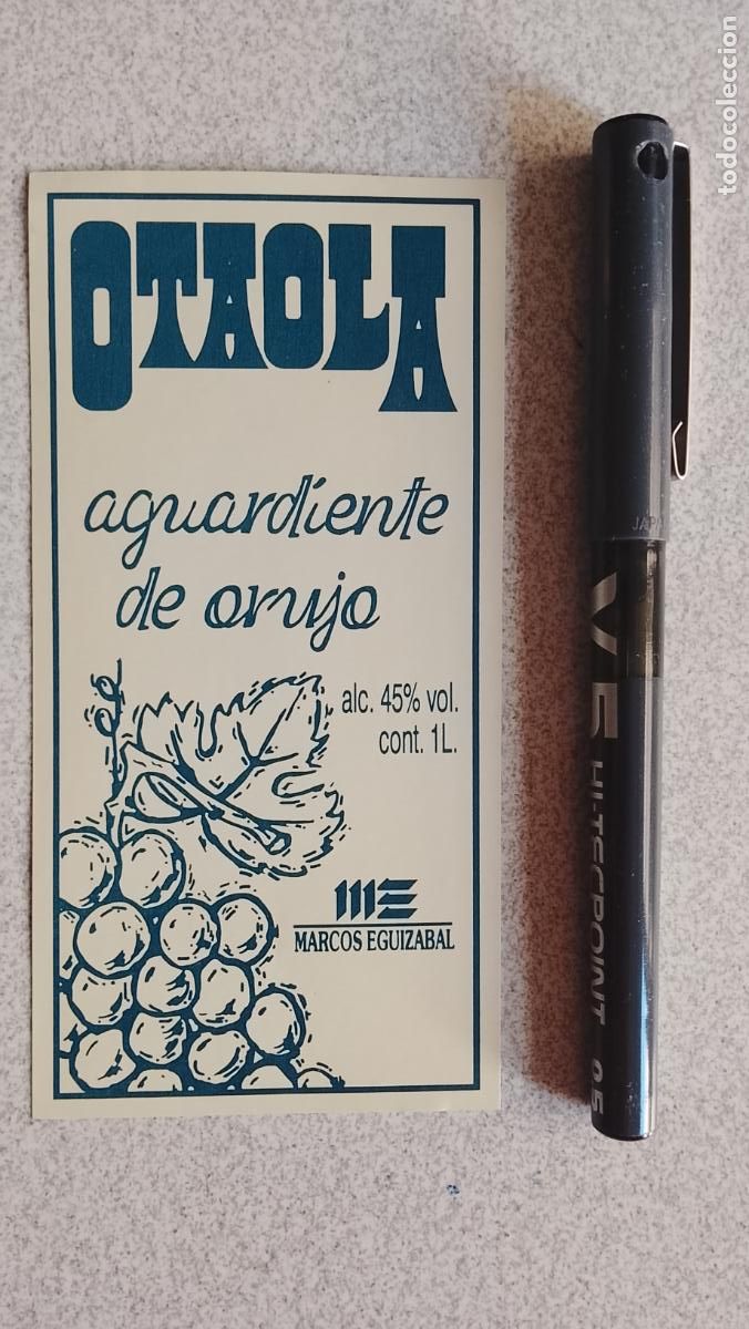 Etiquetas antiguas: HAGA SU OFERTA - ETIQUETA .- PEGATINA AGUARDIENTE DE ORUJO MARCOS EGUIZABAL OTAOLA