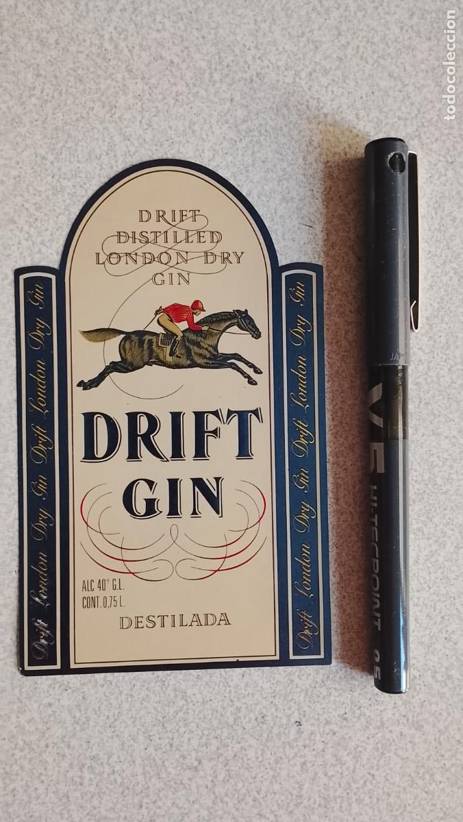 Etiquetas antiguas: HAGA SU OFERTA - ETIQUETA .- DRIFT GIN GINEBRA