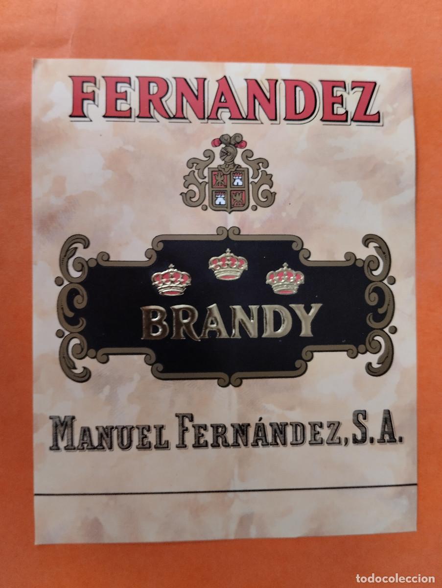 Etiquetas antiguas: ETIQUETA BRANDY FERNANDEZ