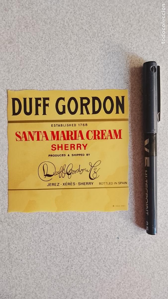 Etiquetas antiguas: Haga su oferta etiqueta duff gordon santa maria cherry cream xeres