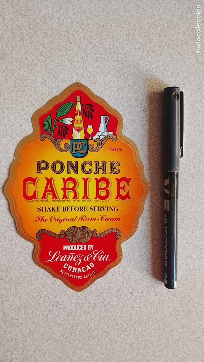 Etiquetas antiguas: Haga su oferta etiqueta - PONCHE PONCHE CARIBE