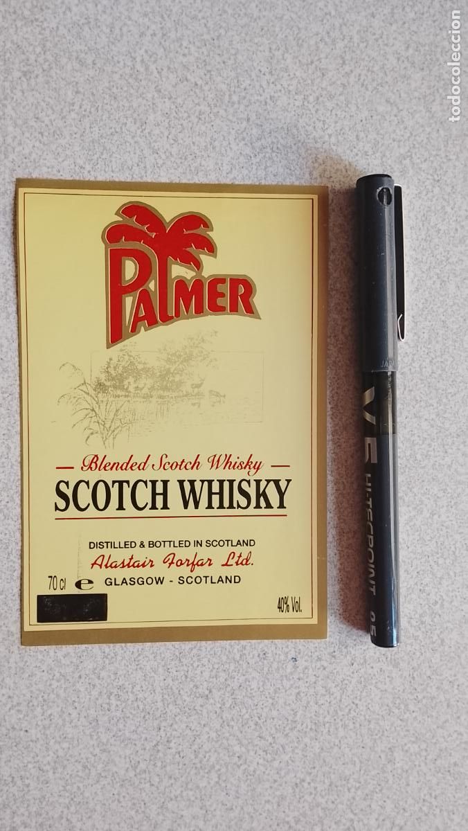 Etiquetas antiguas: Haga su oferta etiqueta - SCOTCH WHISKY PALMER