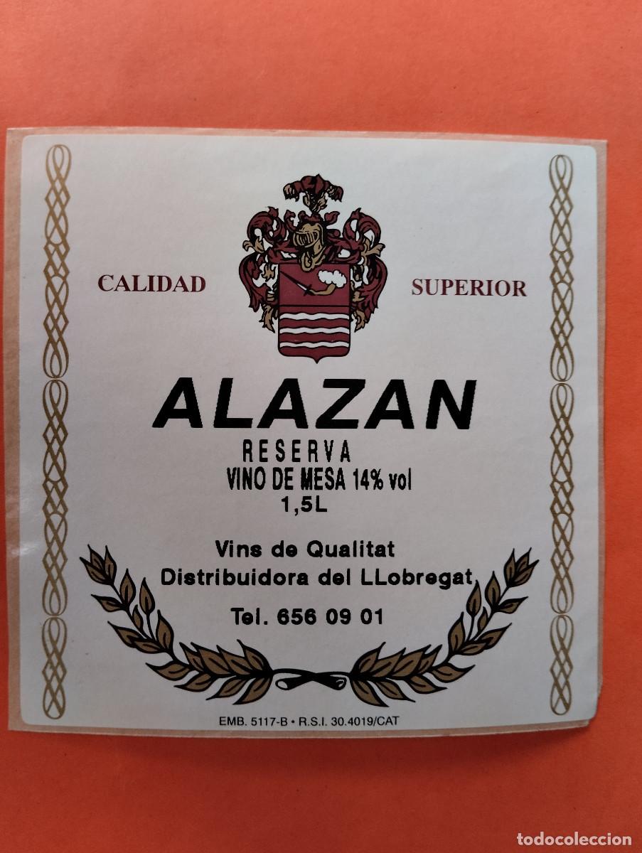 Etiquetas antiguas: ETIQUETA VINO ALAZAN LLOBREGAT