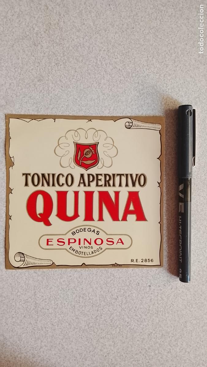 Etiquetas antiguas: Haga su oferta etiqueta TONICO APERITIVO QUINA BODEGAS ESPINOSA