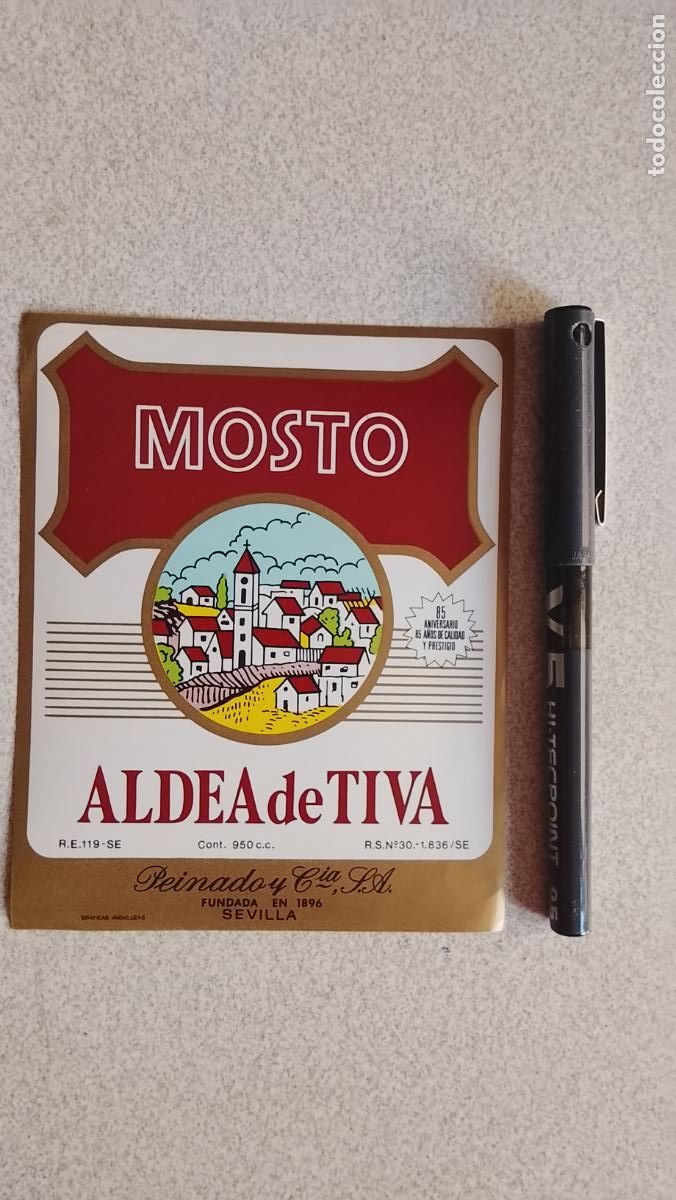 Etiquetas antiguas: Haga su oferta etiqueta - MOSTO ALDEA DE TIVA SEVILLA