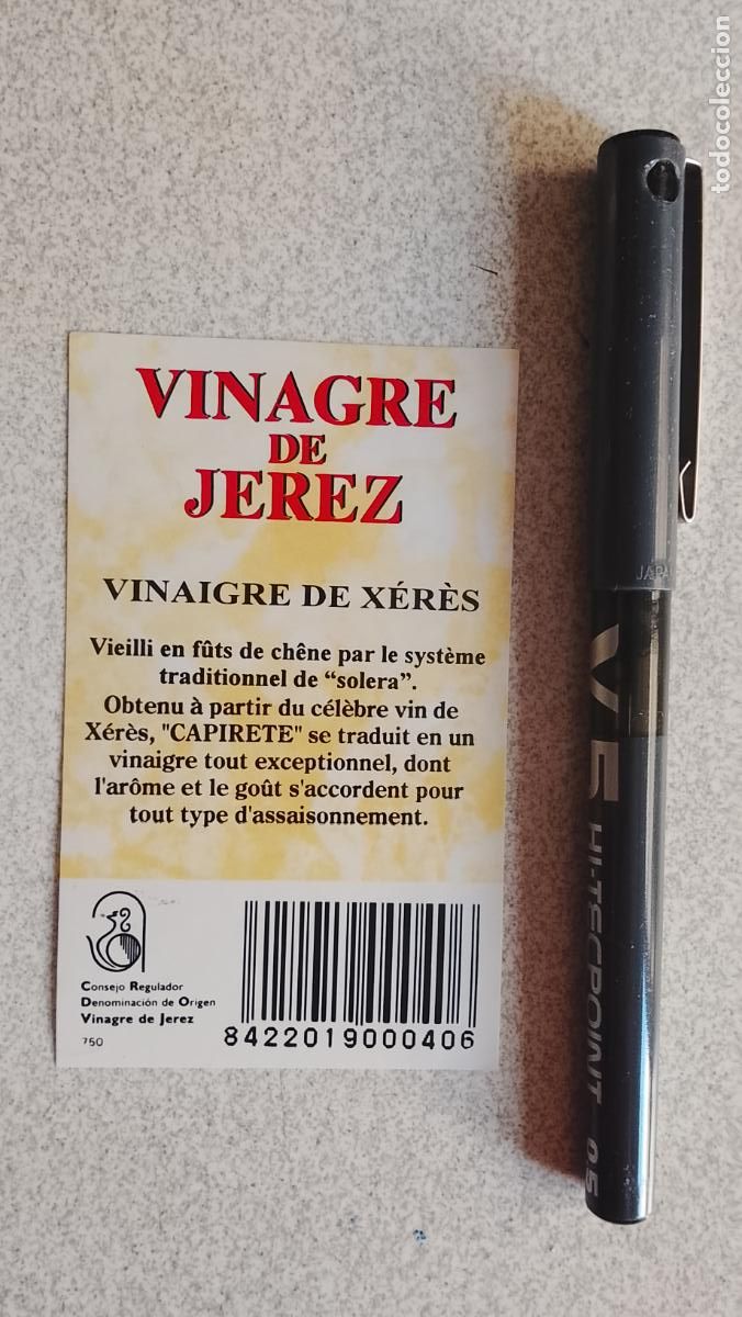 Etiquetas antiguas: Haga su oferta etiqueta - VINAGRE DE JEREZ