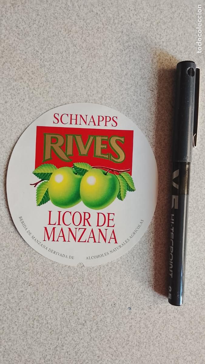 Etiquetas antiguas: Haga su oferta etiqueta - RIVES LICOR DE MANZANA