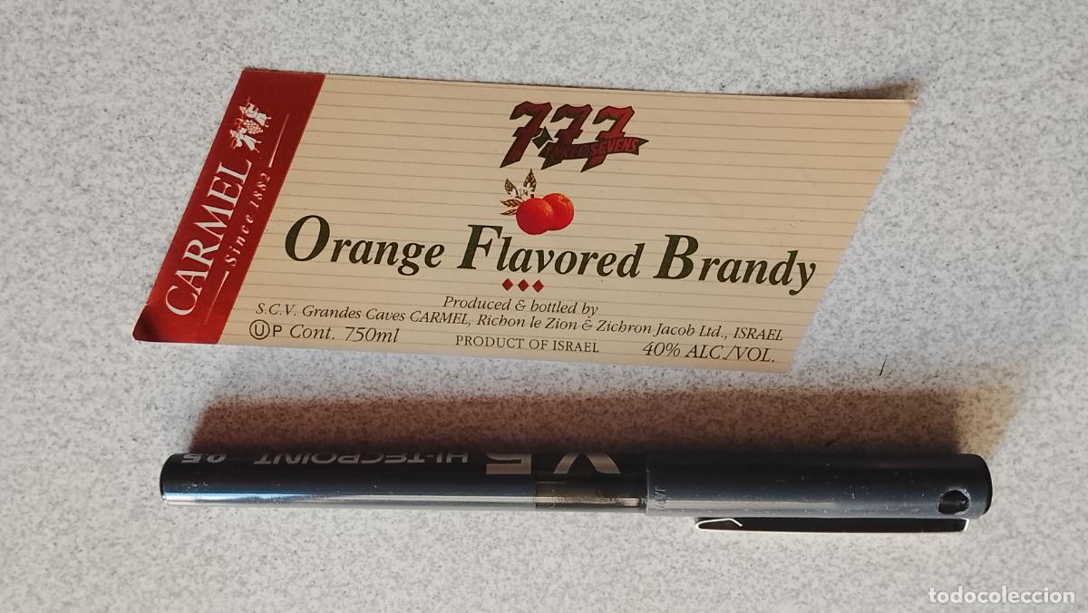 Etiquetas antiguas: Haga su oferta etiqueta - CARMEL ORANGE FLAVORED BRANDY