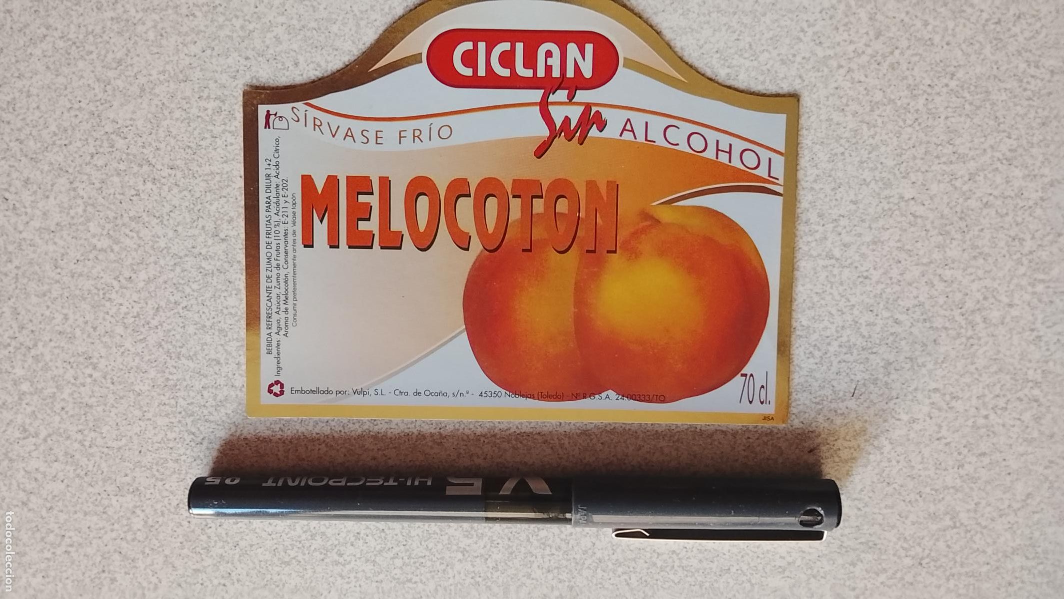 Etiquetas antiguas: Haga su oferta etiqueta - CICLAN MELOCOTON TOLEDO