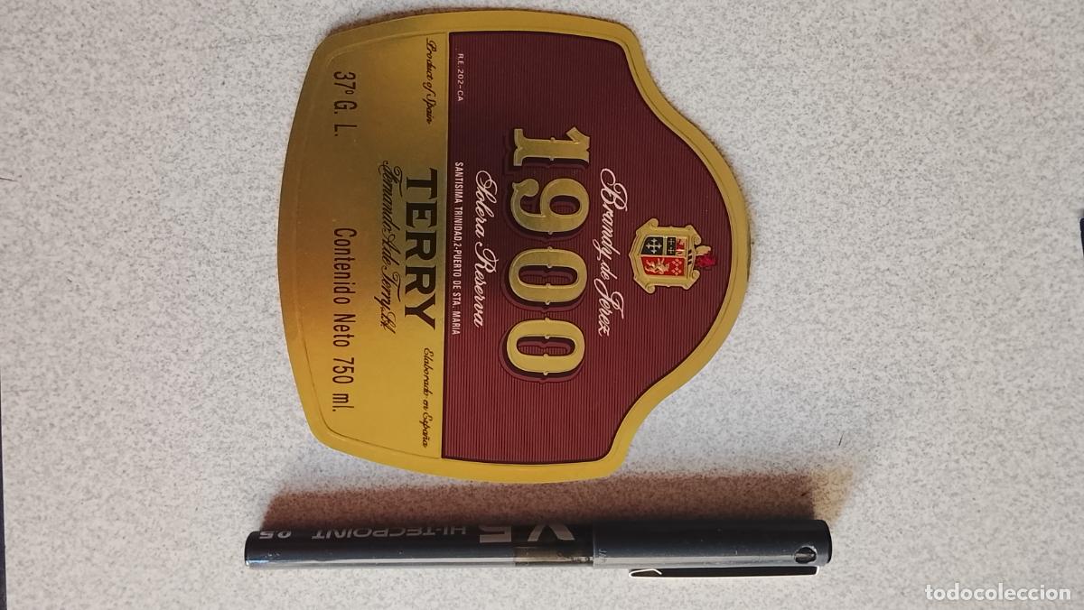 Etiquetas antiguas: Haga su oferta etiqueta - BRANDY DE JEREZ 1900 SOLERA RESERVA