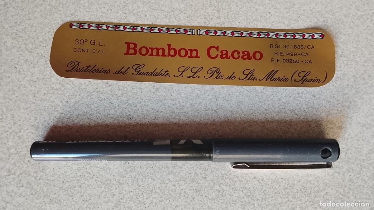 Etiquetas antiguas: Haga su oferta etiqueta - BOMBON CACAO PUERTO DE SANTA MARIA CADIZ
