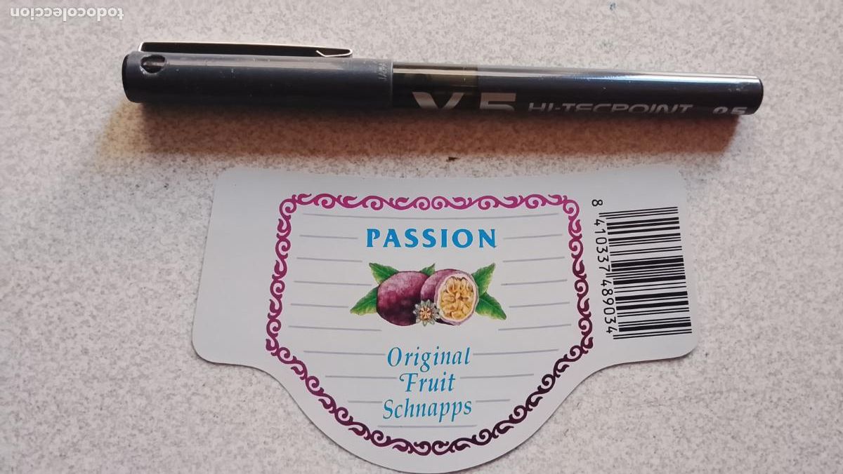 Etiquetas antiguas: Haga su oferta etiqueta - BEBIDA FRUTA DE LA PASION PASSION