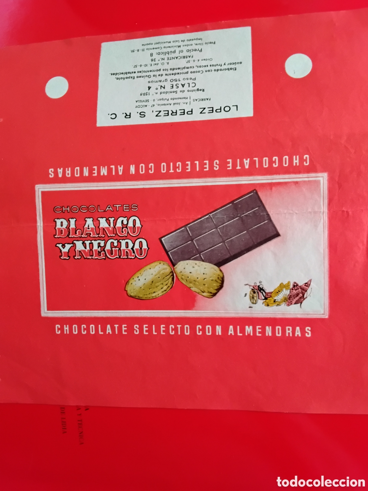 Etiquetas antiguas: PUBLICIDAD CHOCOLATES L&Oacute;PEZ P&Eacute;REZ. ALCOY. SEVILLA
