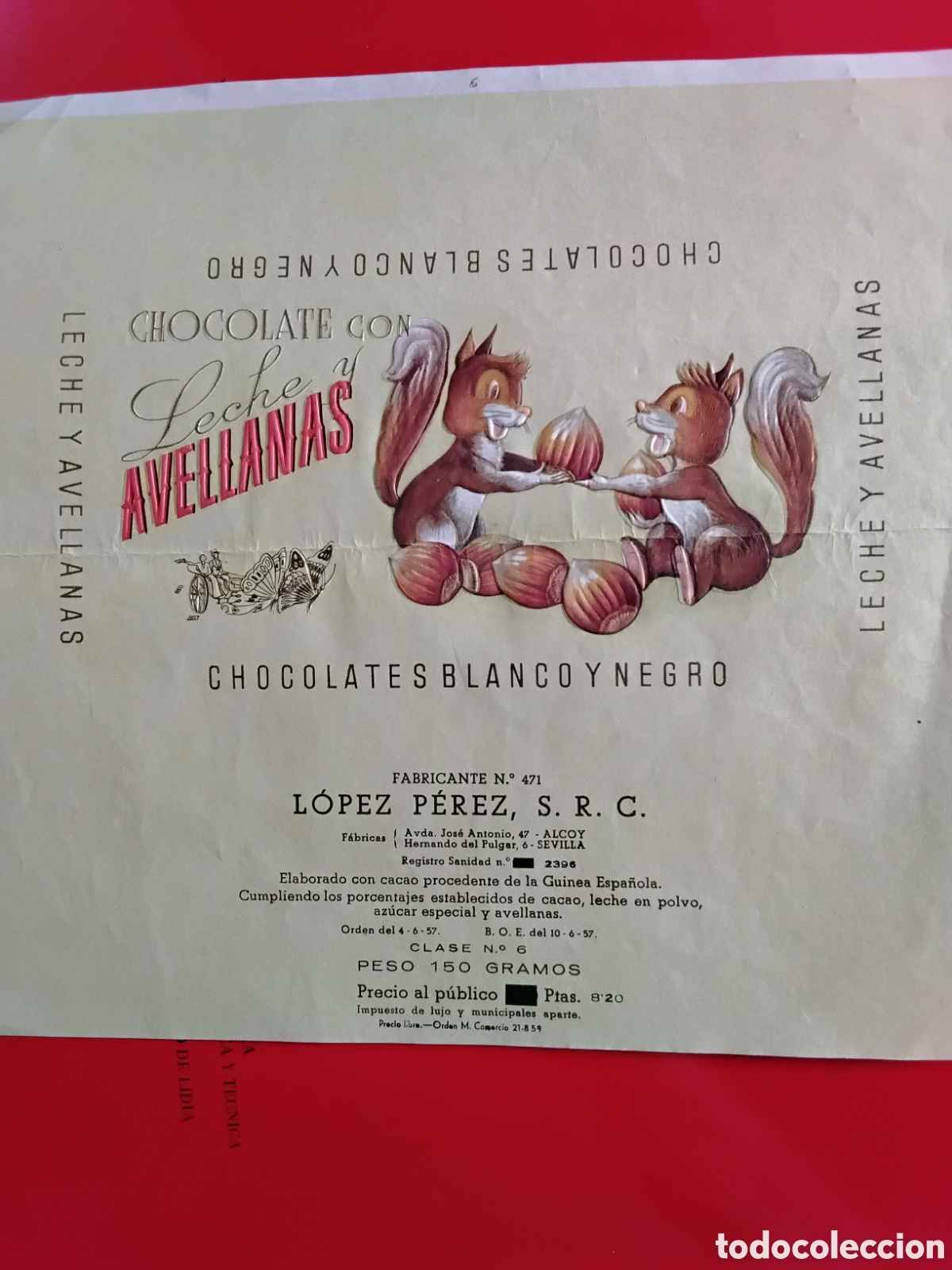 Etiquetas antiguas: PUBLICIDAD CHOCOLATES L&Oacute;PEZ P&Eacute;REZ. ALCOY. SEVILLA