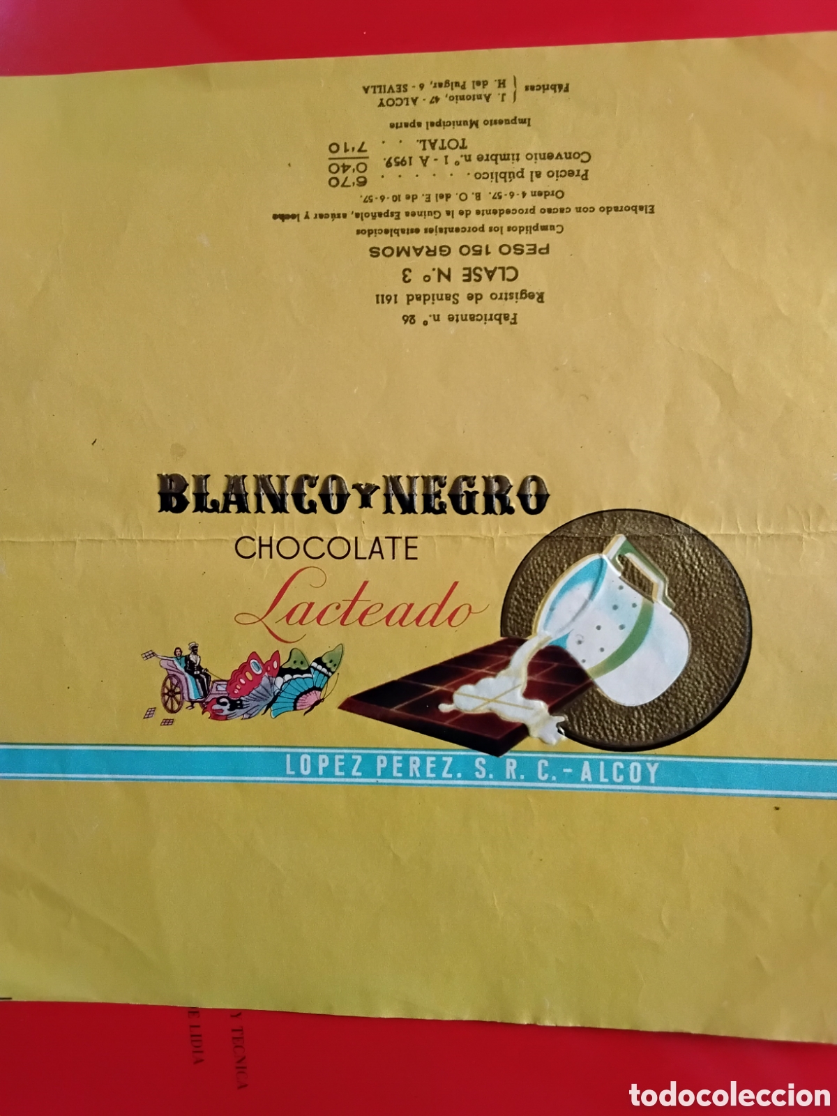 Etiquetas antiguas: PUBLICIDAD CHOCOLATES L&Oacute;PEZ P&Eacute;REZ. ALCOY. SEVILLA