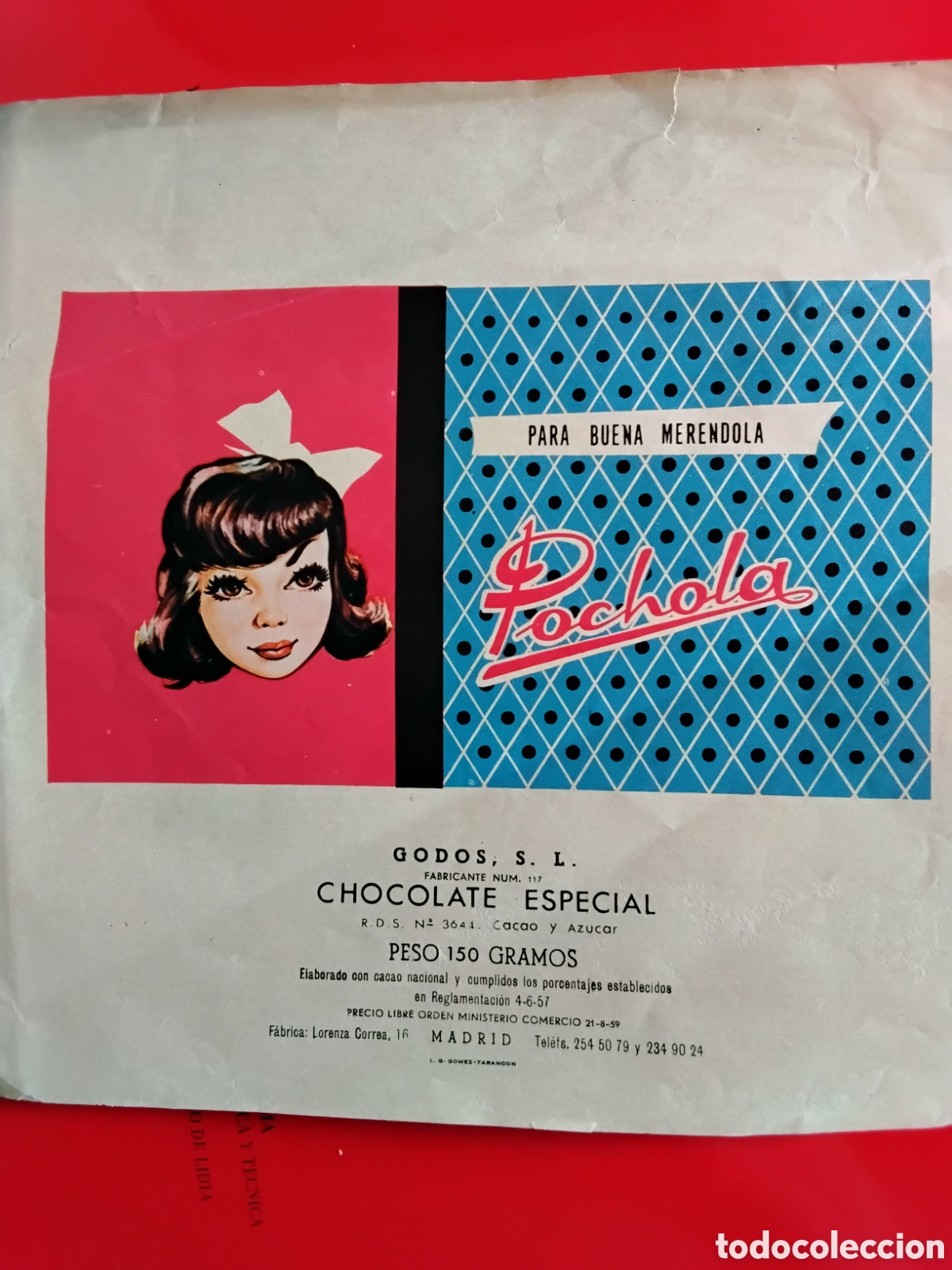 Etiquetas antiguas: PUBLICIDAD CHOCOLATE ESPECIAL GODOS. PARA BUENA MERENDOLA POCHOLA