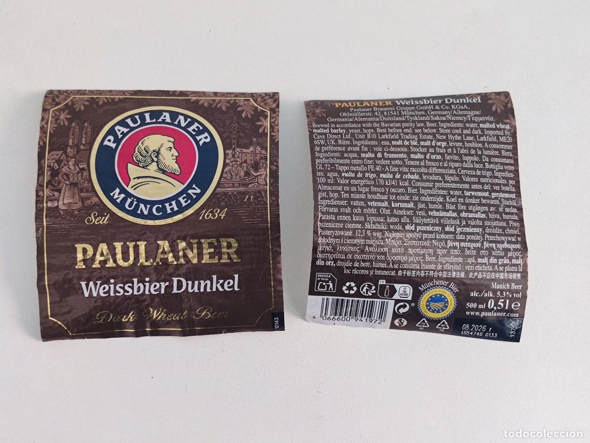 Etiquetas antiguas: ETIQUETA CERVEZA - PAULANER WEISSBIER DUNKEL - 10143 / 13767
