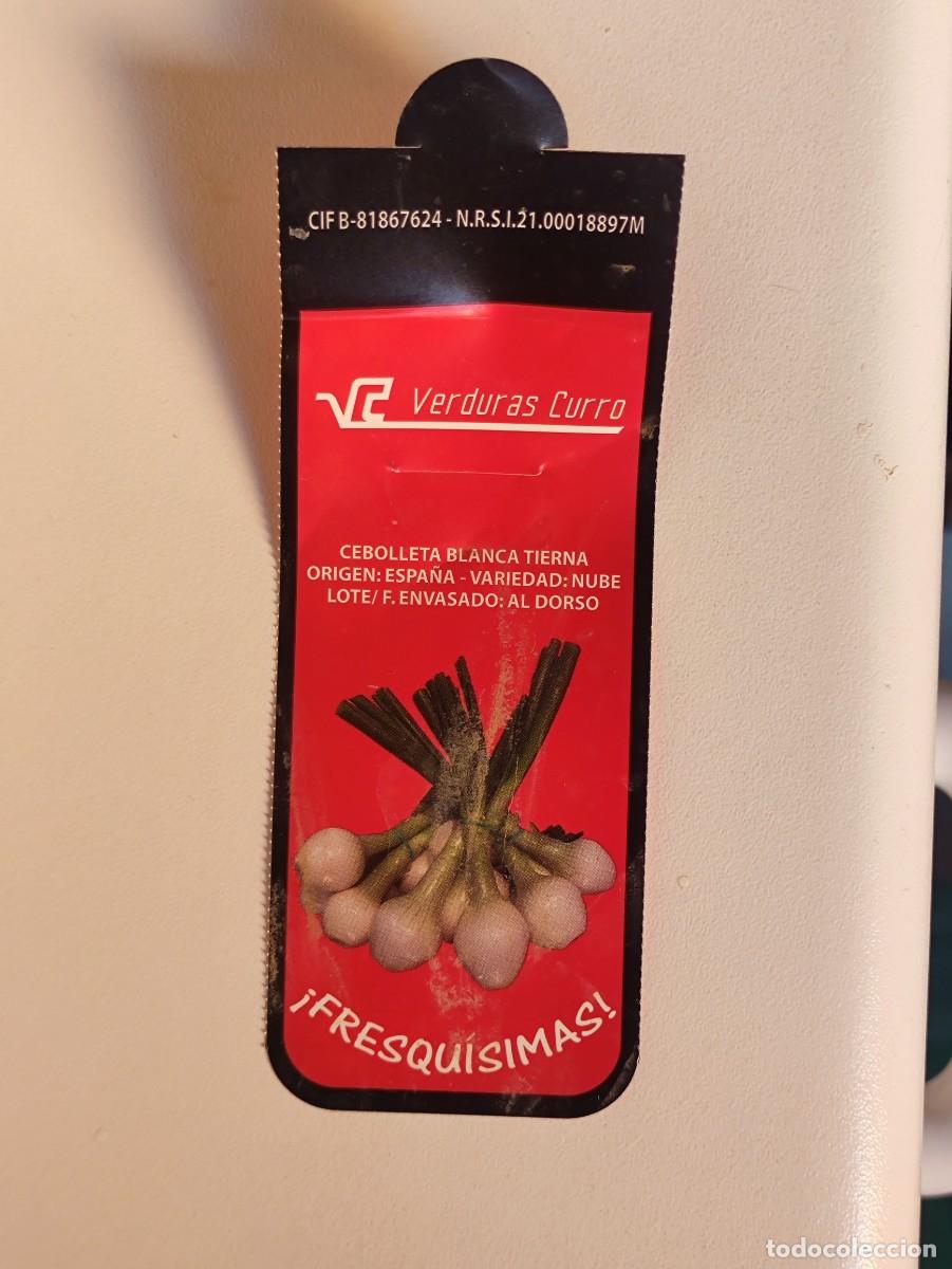Etiquetas antiguas: ETIQUETA MANOJO CEBOLLETA - VERDURAS CURRO