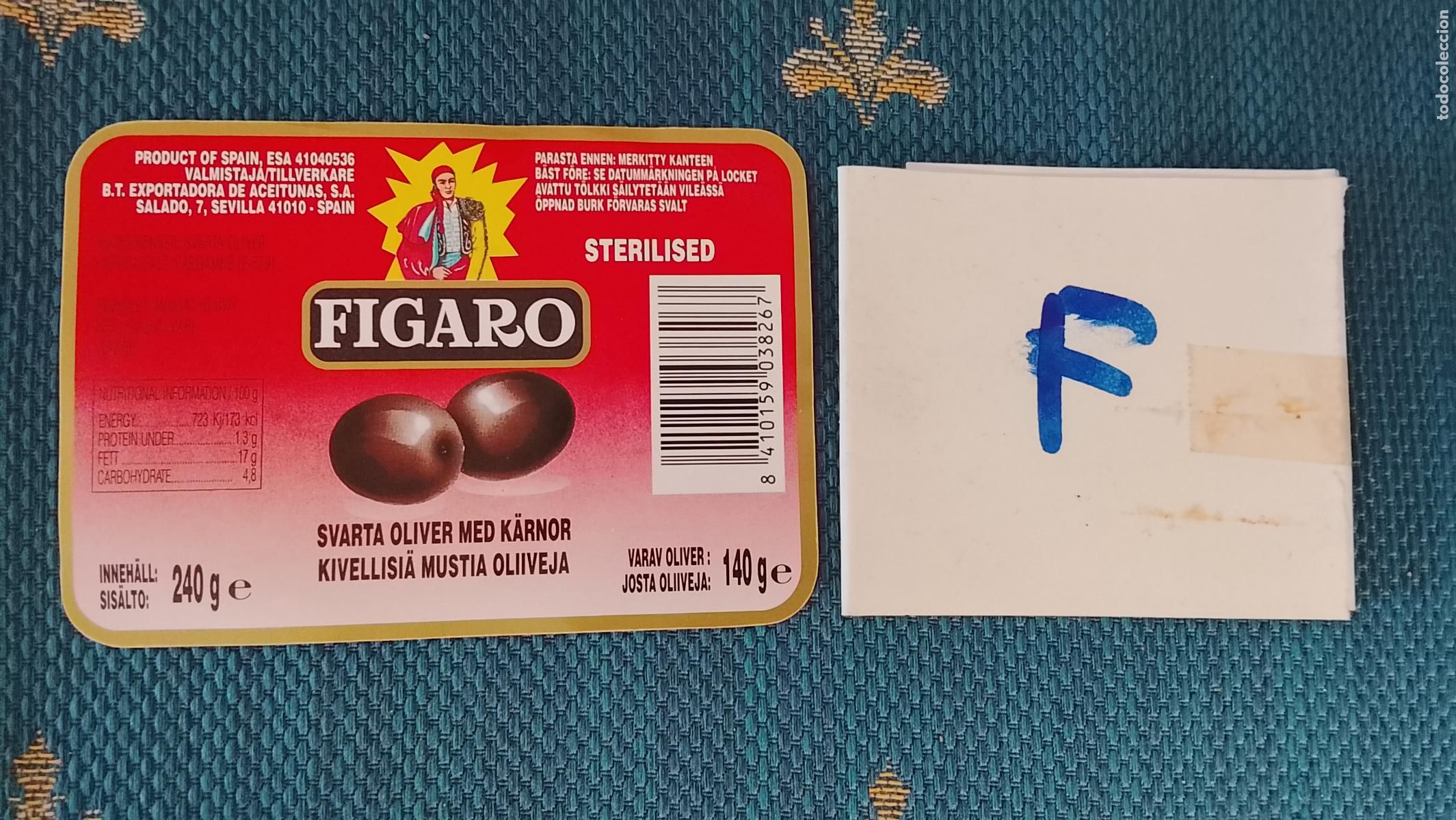 Etiquetas antiguas: Haga su oferta etiqueta - ACEITUNAS EL FIGARO . VER MAS MODELOS PARECIDOS