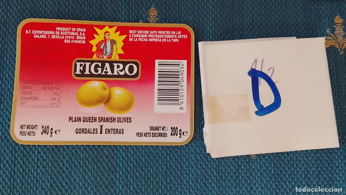 Etiquetas antiguas: Haga su oferta etiqueta - ACEITUNAS EL FIGARO . VER MAS MODELOS PARECIDOS