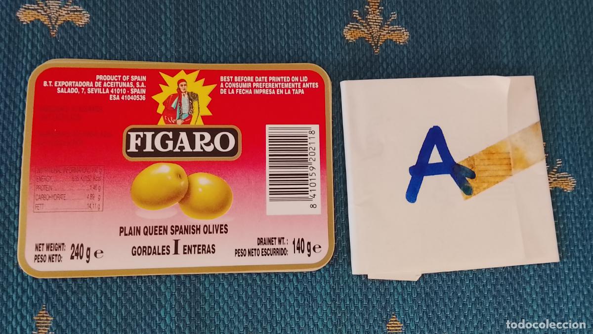 Etiquetas antiguas: Haga su oferta etiqueta - ACEITUNAS EL FIGARO . VER MAS MODELOS PARECIDOS