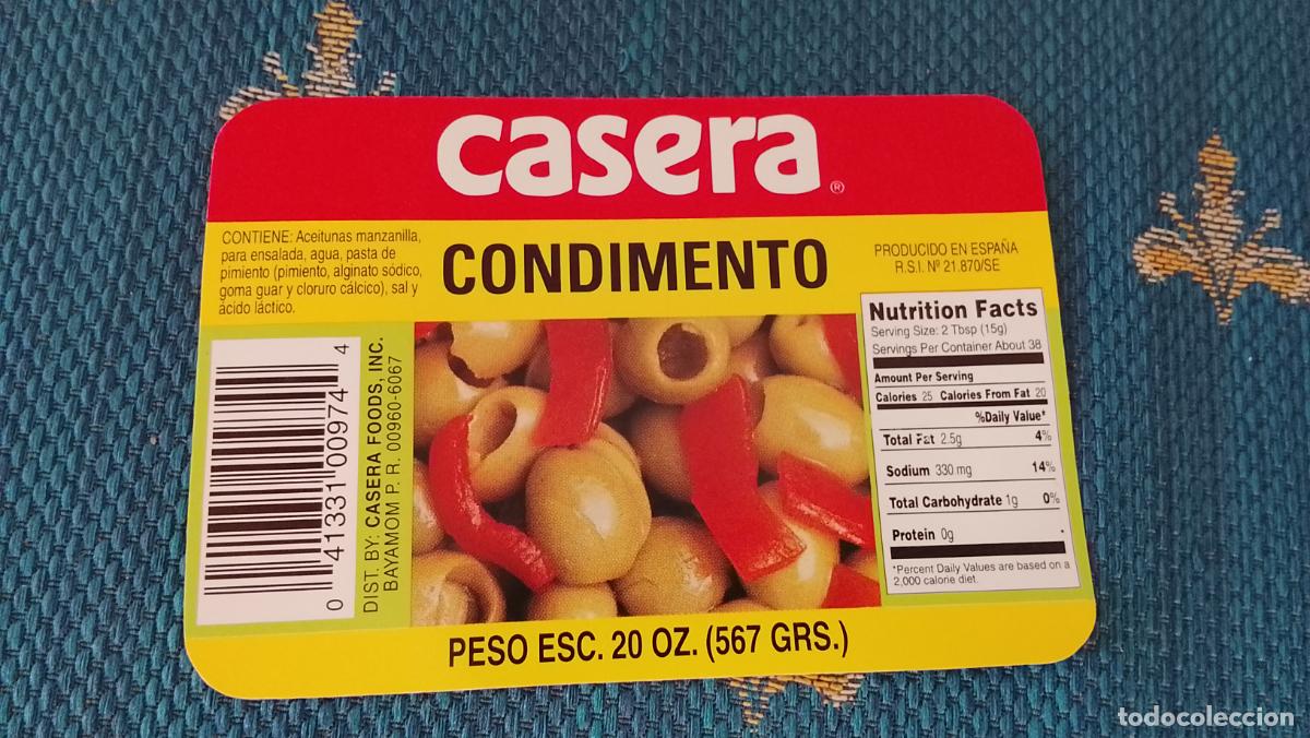 Etiquetas antiguas: Haga su oferta etiqueta - ACEITUNAS Y ENCURTIDOS CASERA CONDIMENTOS . VER MAS MODELOS PARECIDOS