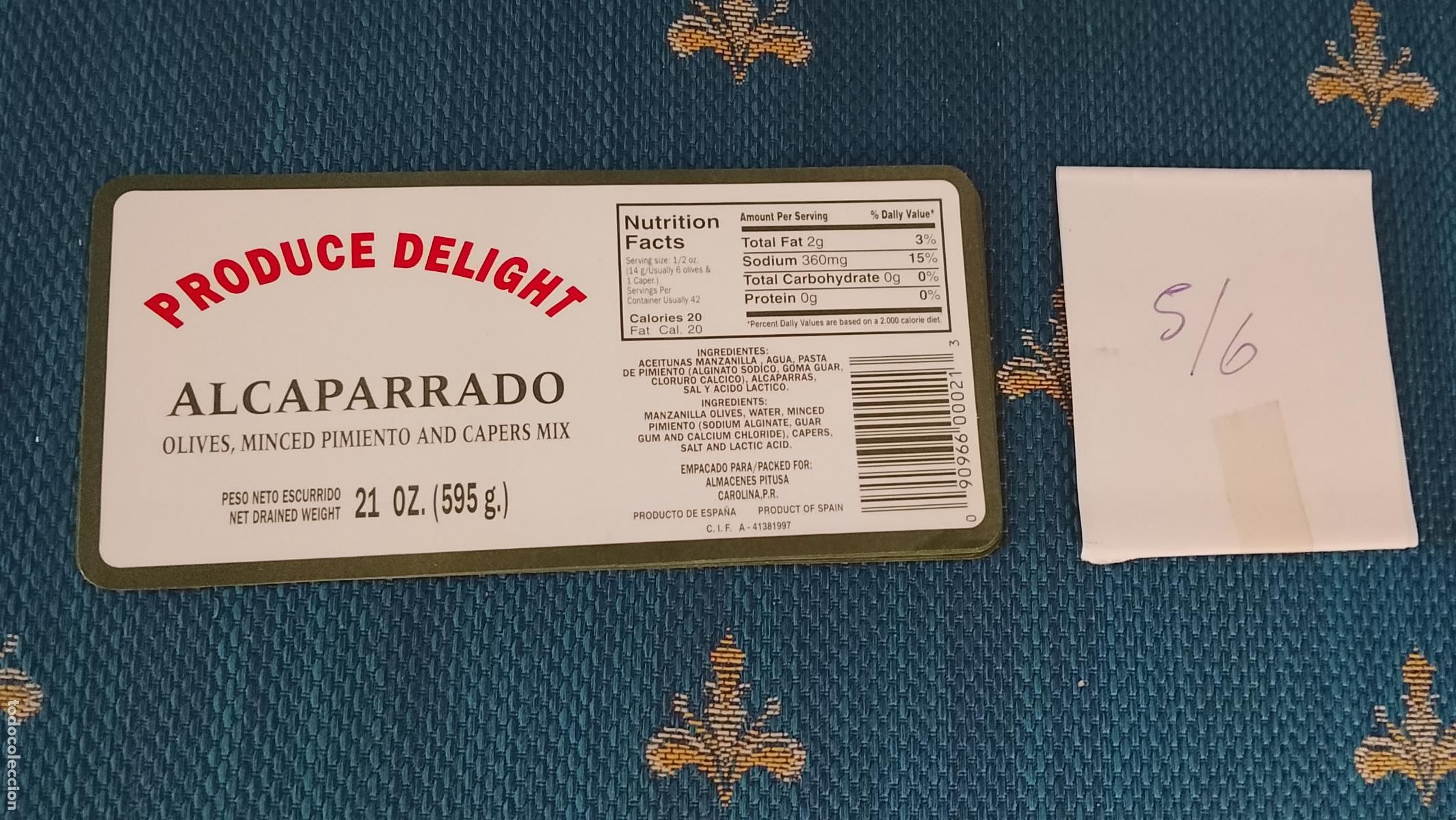 Etiquetas antiguas: Haga su oferta etiqueta - ACEITE ACEITUNAS ENCURTIDOS , PRODUCE DELIGHT VER ETIQUETAS PARECIDAS