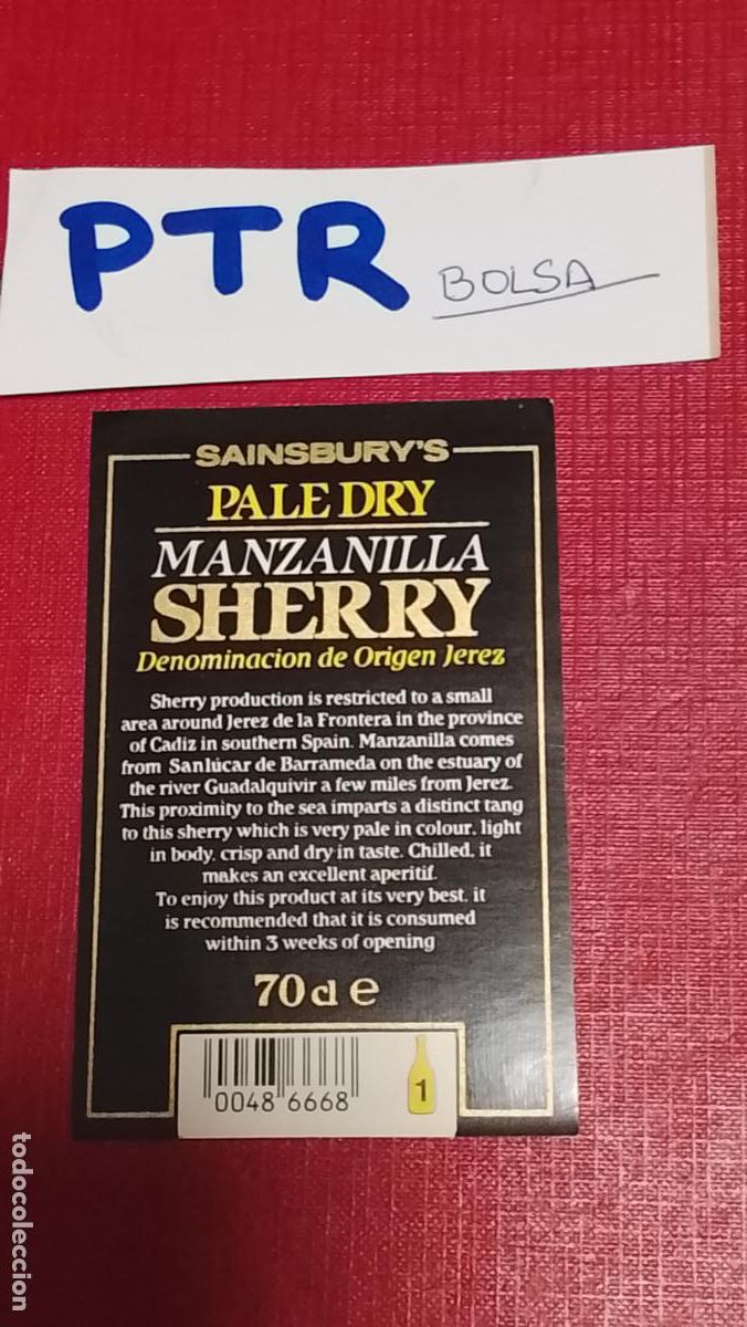 Etiquetas antiguas: etiqueta para bote o botella - vino brandy jerez cadiz malaga etc . ver foto en cada caso - OFERTAS