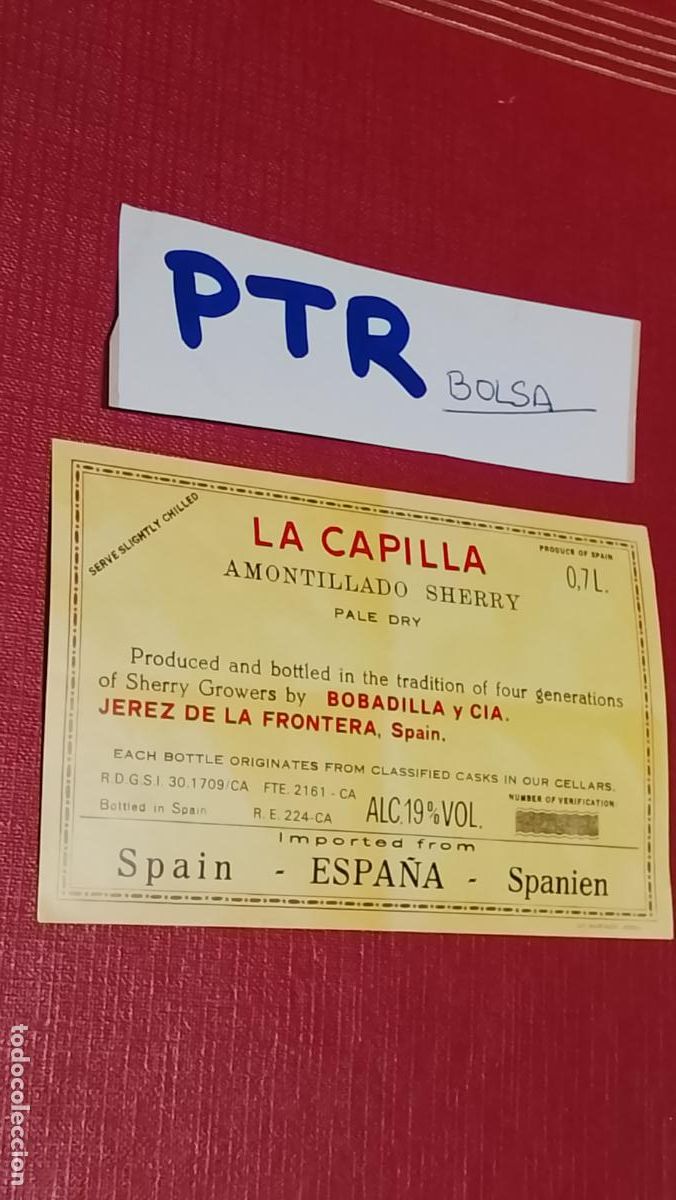 Etiquetas antiguas: etiqueta para bote o botella - vino brandy jerez cadiz malaga etc . ver foto en cada caso - OFERTAS