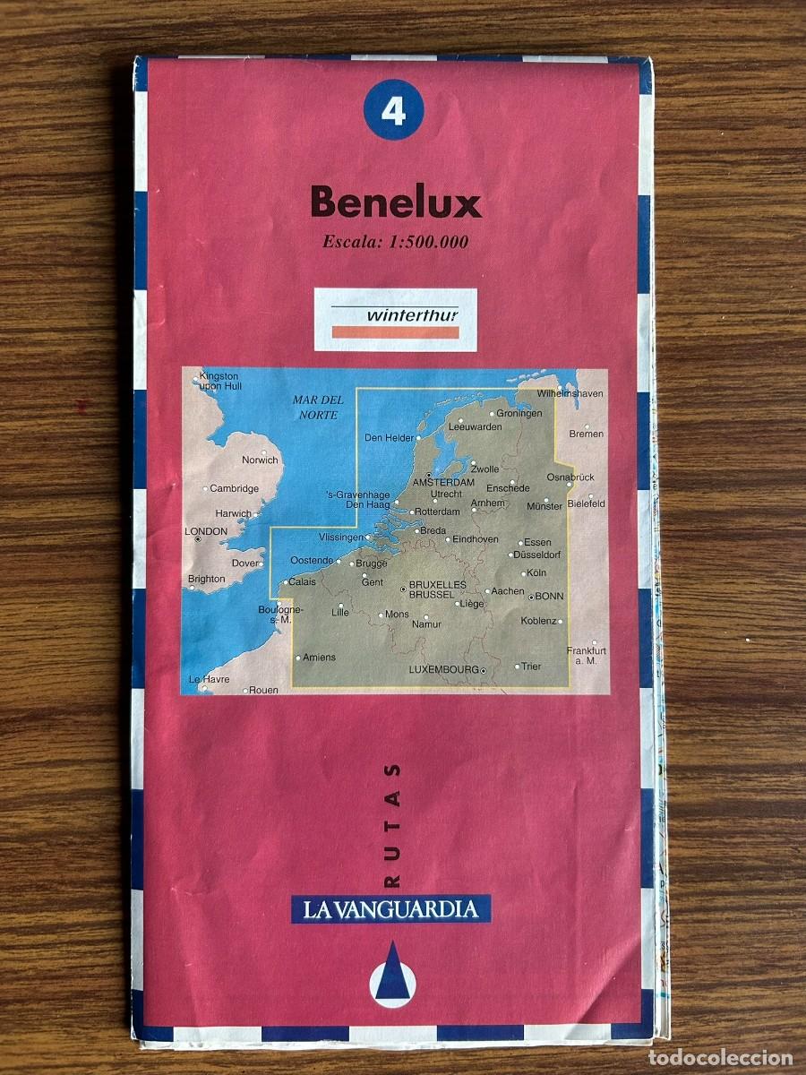 Etiquetas antiguas: MAPAS DE CARRETERAS DE EUROPA 4 BENELUX - ESCALA 1:800.000 LA VANGUARDIA 1994