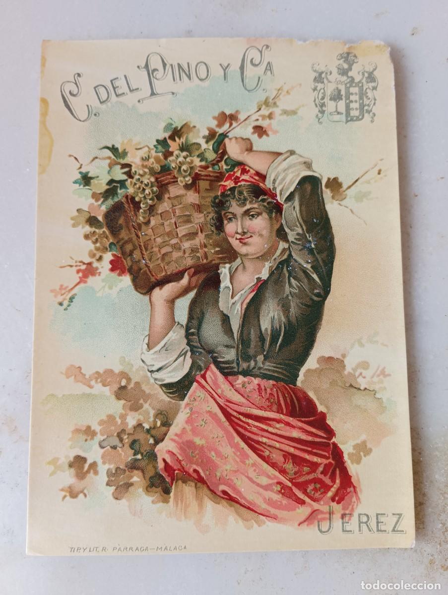 Old Labels: Antigua etiqueta de vino de jerez Cayetano del pino