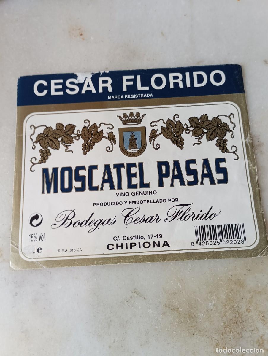 Etiquetas antiguas: Etiqueta vino Chipiona cesar florido