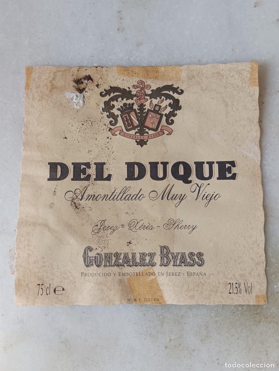 Etiquetas antiguas: Etiqueta vino jerez Gonz&aacute;lez byass