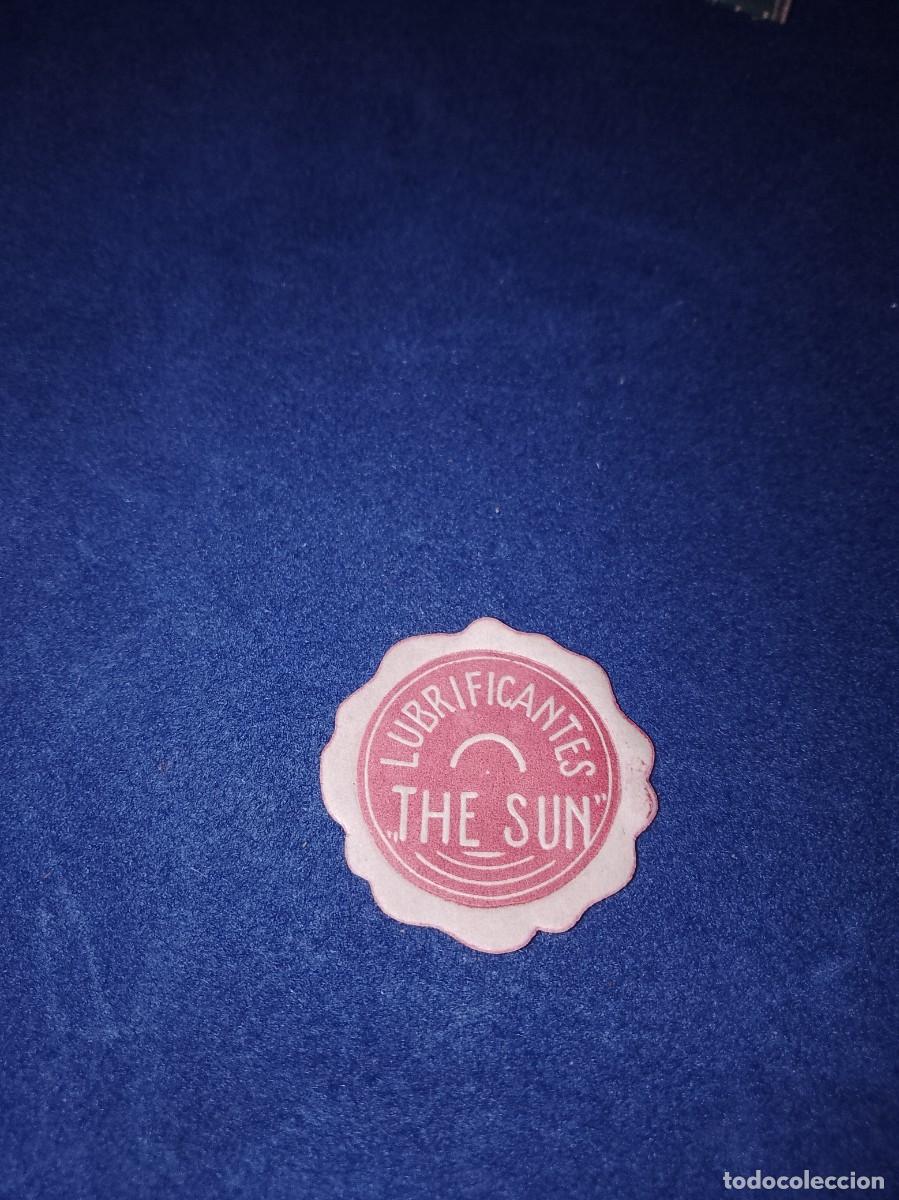 Etiquetas antiguas: Etiqueta a&ntilde;os 40 50 aproximado lubricantes the sun