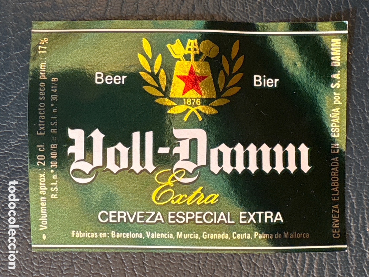 Etiquetas antiguas: ETIQUETA CERVEZA VOLL DAMM ESPECIAL EXTRA 20 CL