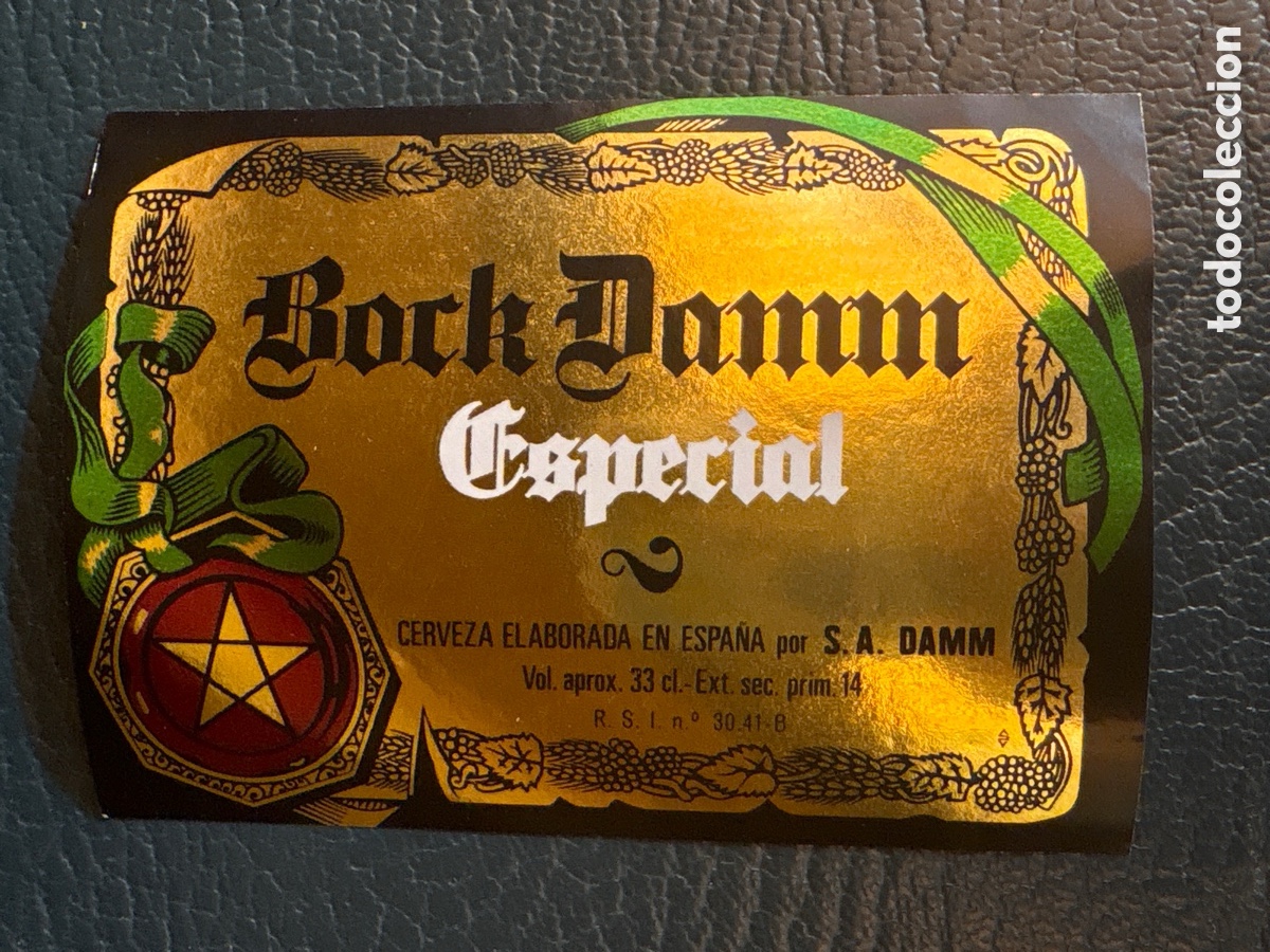 Etiquetas antiguas: ETIQUETA CERVEZA BOCK DAMM ESPECIAL 33 CL