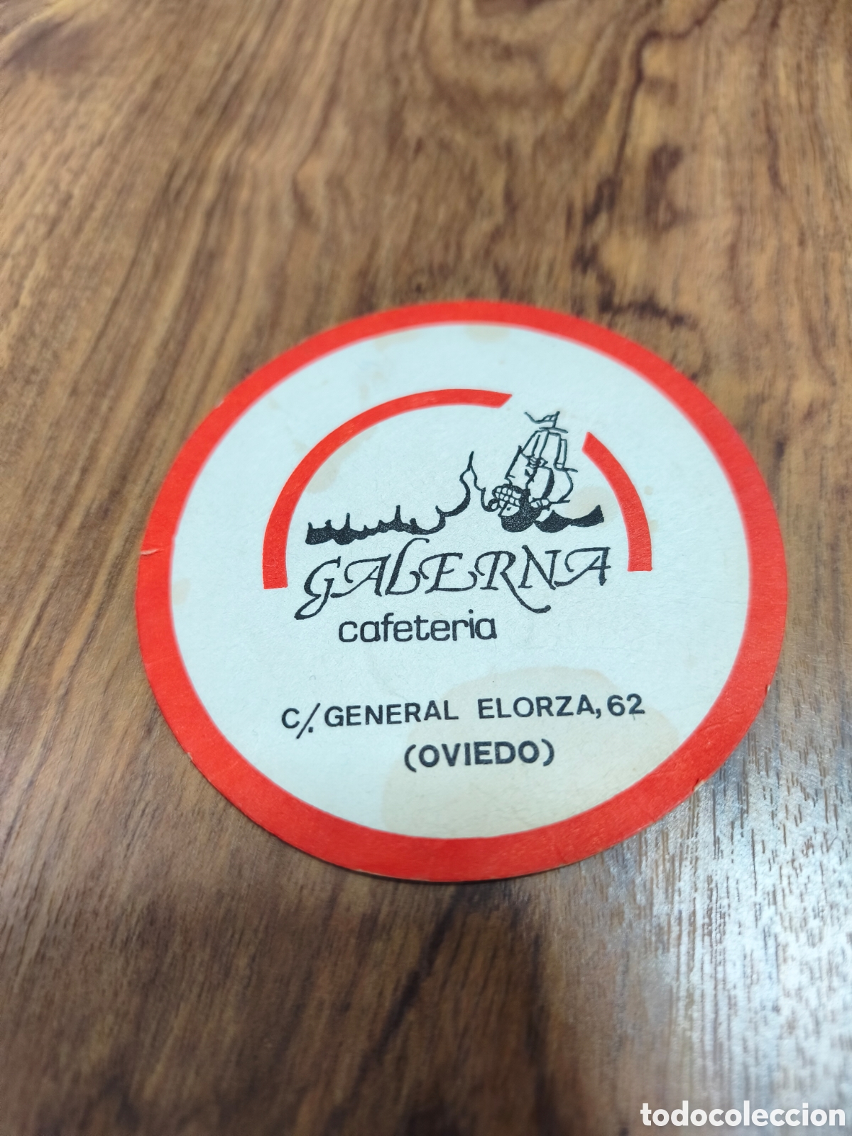 Old Labels: Antiguo posavasos Galerna Cafeter&iacute;a.Oviedo - Asturias