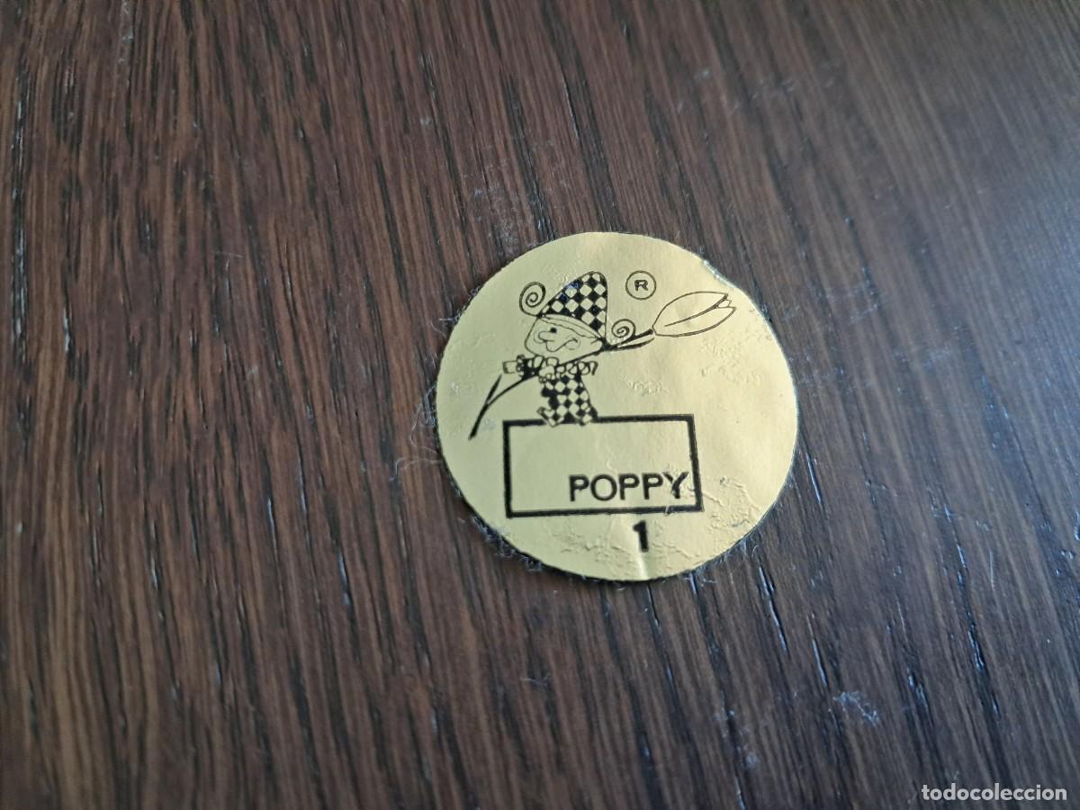 Etiquetas antiguas: peque&ntilde;a etiqueta de ropa antigua-pegatina, Poppy.